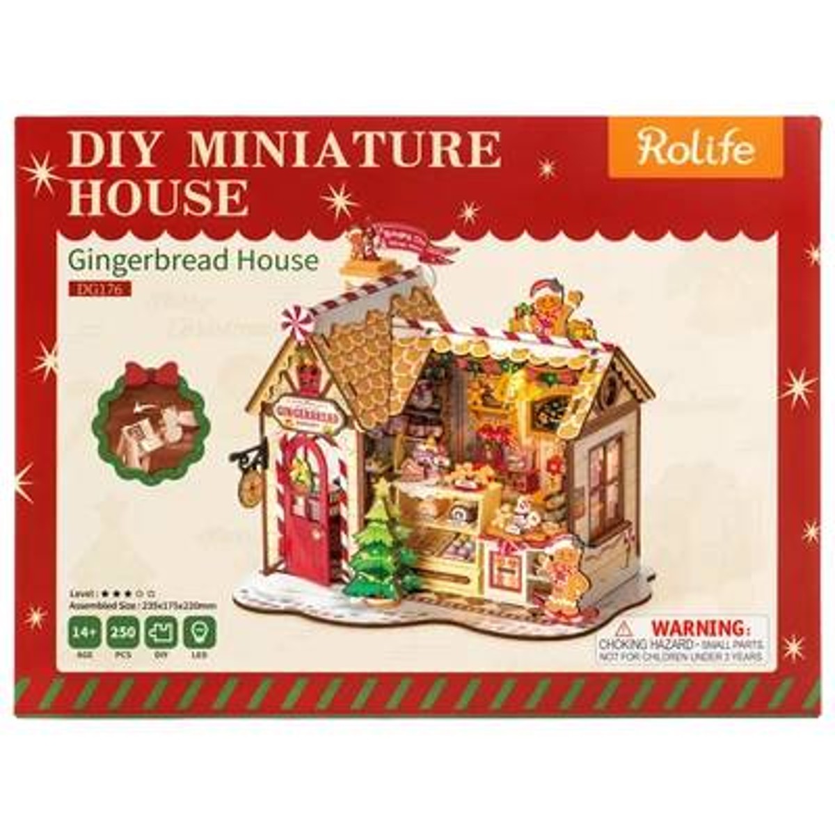 Robotime houten 3D puzzel - Gingerbread House