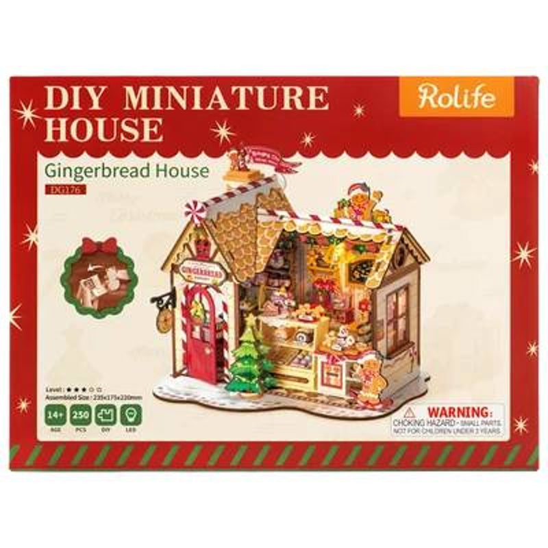 Robotime houten 3D puzzel - Gingerbread House