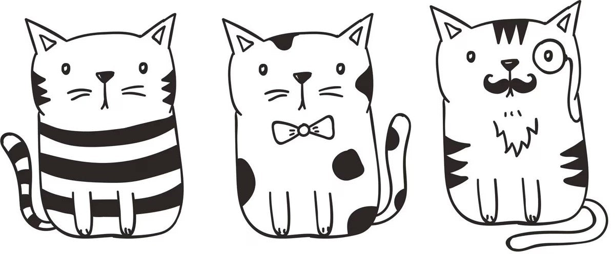 Securit window stencils - 3 x A3 - Pets