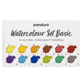 Panduro set aquarelverf - 12 kleuren - basic