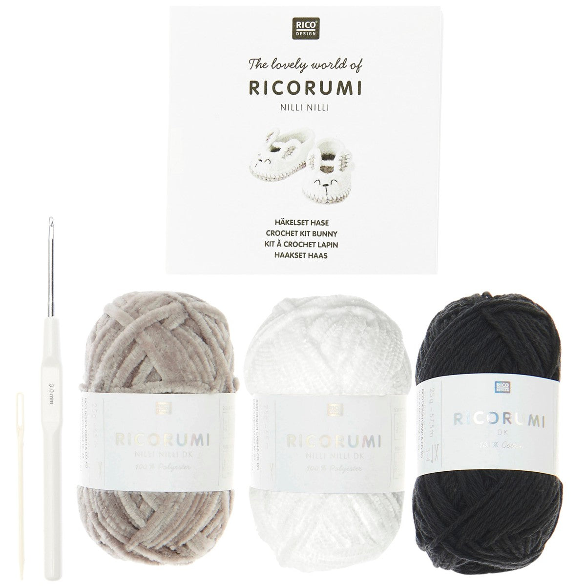 Ricorumi haakpakket - Baby Booties - konijntjes