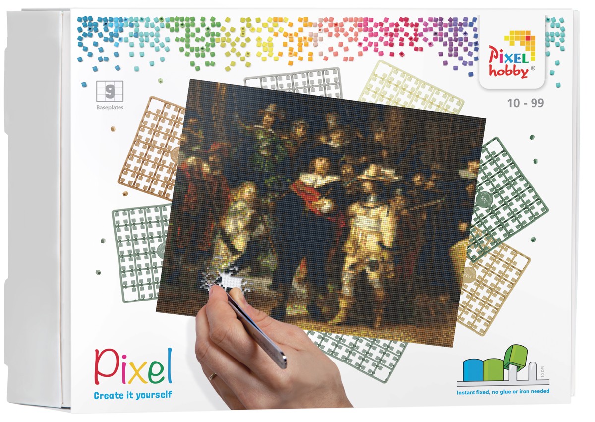 Pixelhobby set - 9 platen - De Nachtwacht
