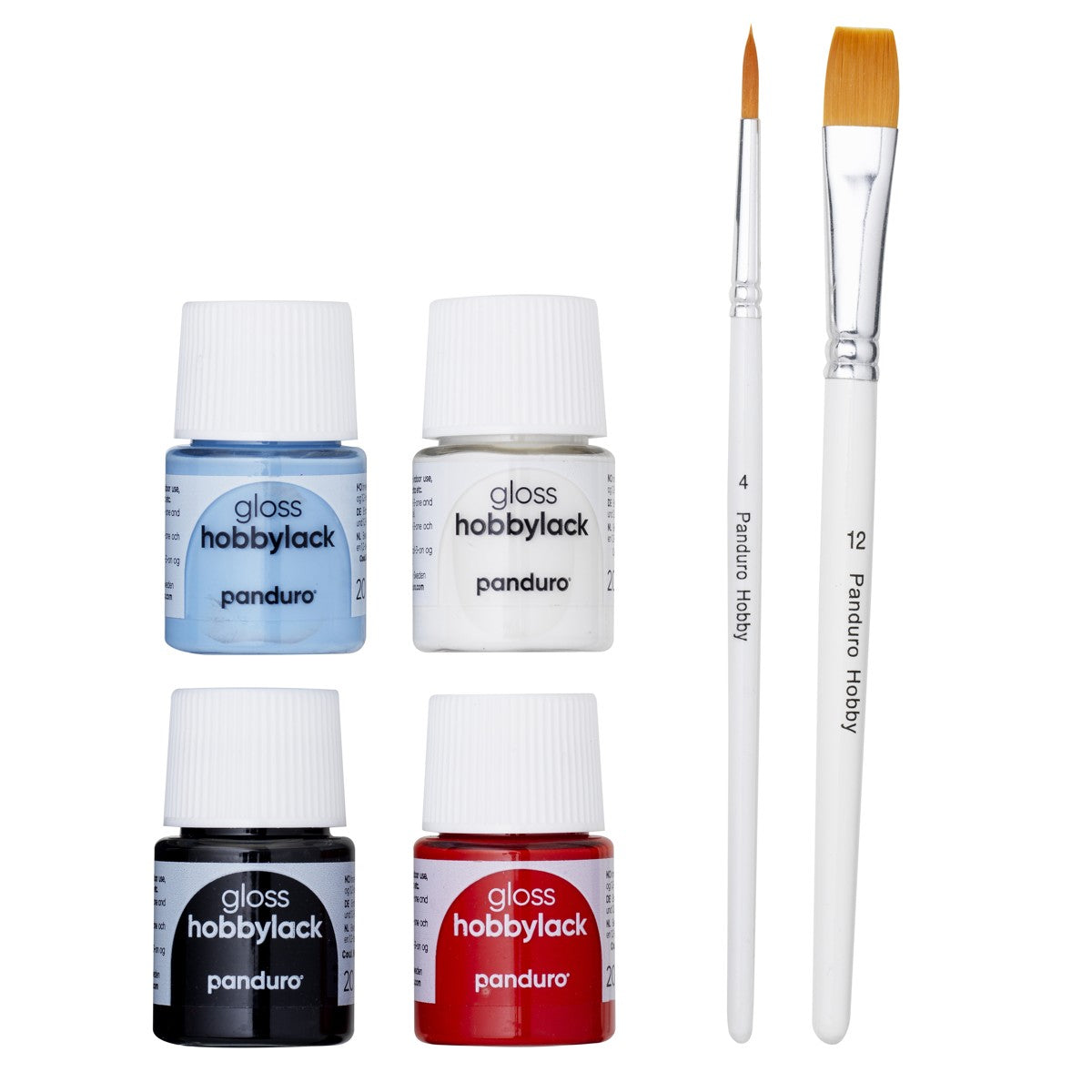 Halloween pompoen verf set 4x 20 ml + 2 penselen