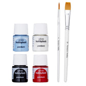 Halloween pompoen verf set 4x 20 ml + 2 penselen