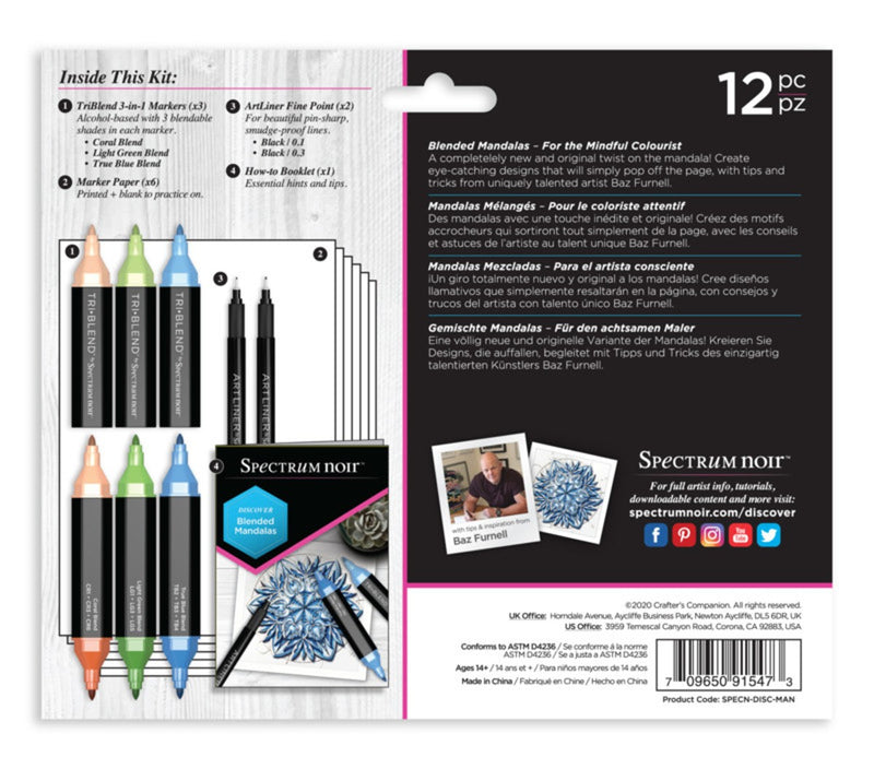 Spectrum Noir discovery kit - blended mandalas