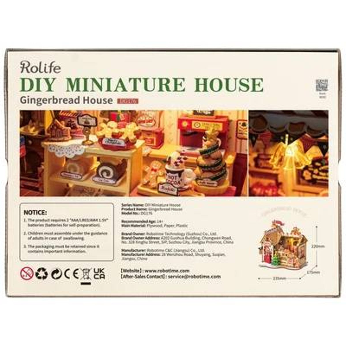 Robotime houten 3D puzzel - Gingerbread House