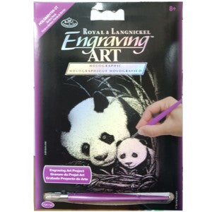 Engraving art - holografisch - Panda