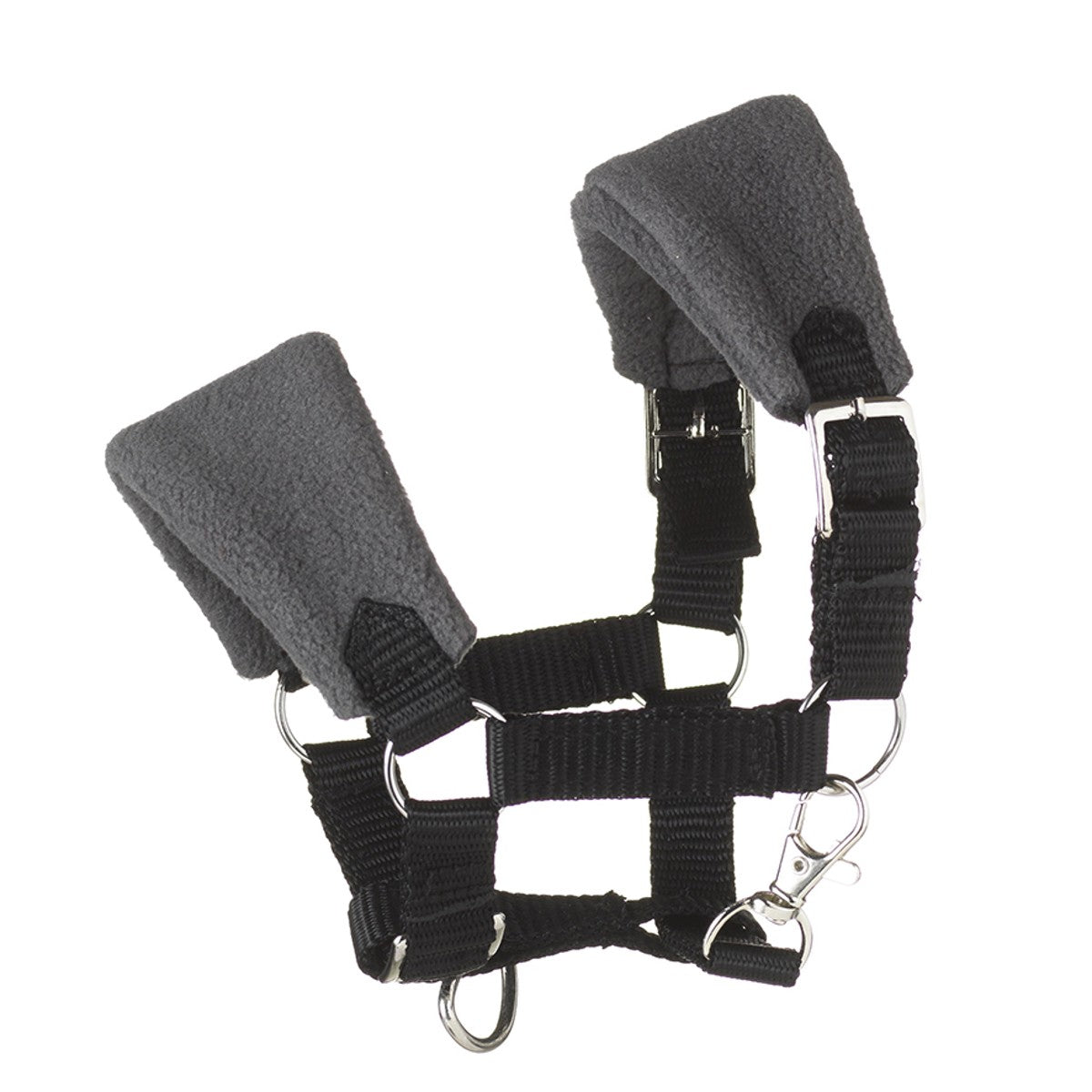 Hobby Horse - fleece halster - donkergrijs