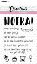 clear stamp tekst NL hoera - nr.523