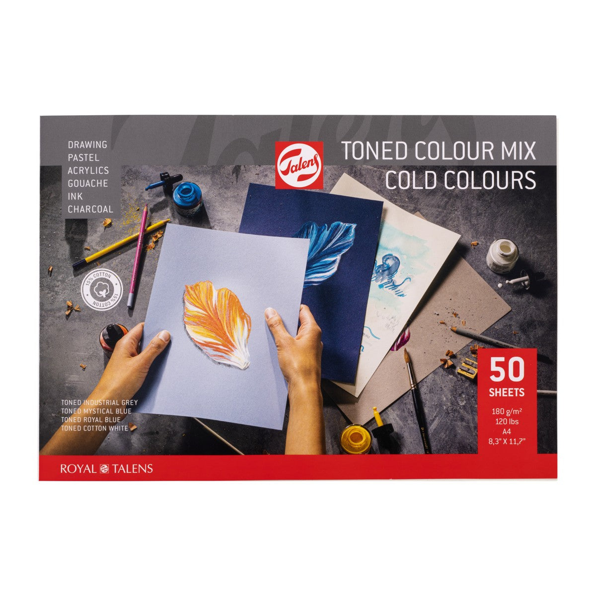 Talens Toned Paper blok - A4 - koele tinten