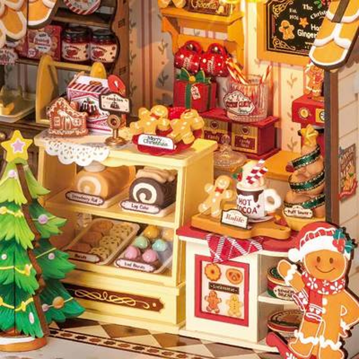 Robotime houten 3D puzzel - Gingerbread House