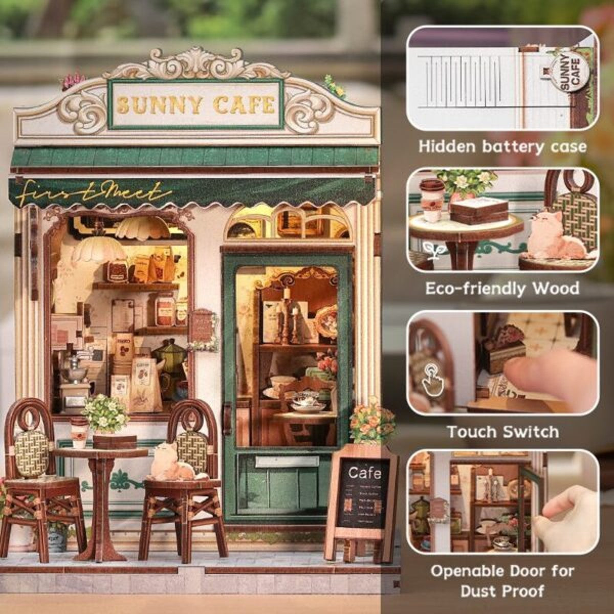 Cutebee miniatuur DIY kit - Sunny café