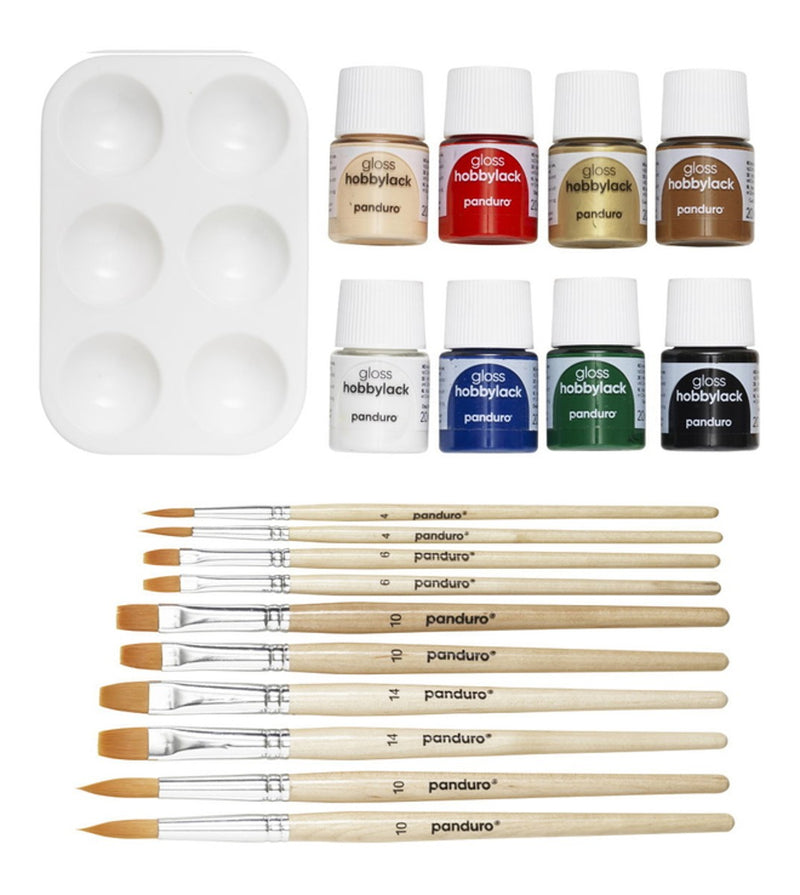 Panduro set hobbylak + accessoires - glans - winter