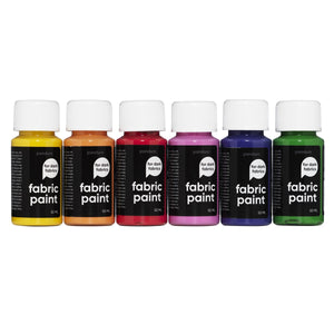 Textielverf set - donkere stoffen - 6x 50 ml - basis