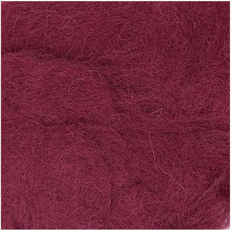 Viltwol - 50 gram - donkerrood