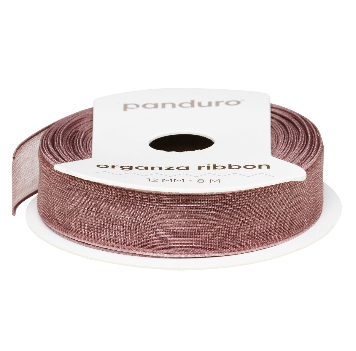 Organza lint - 12 mm - bruinroze
