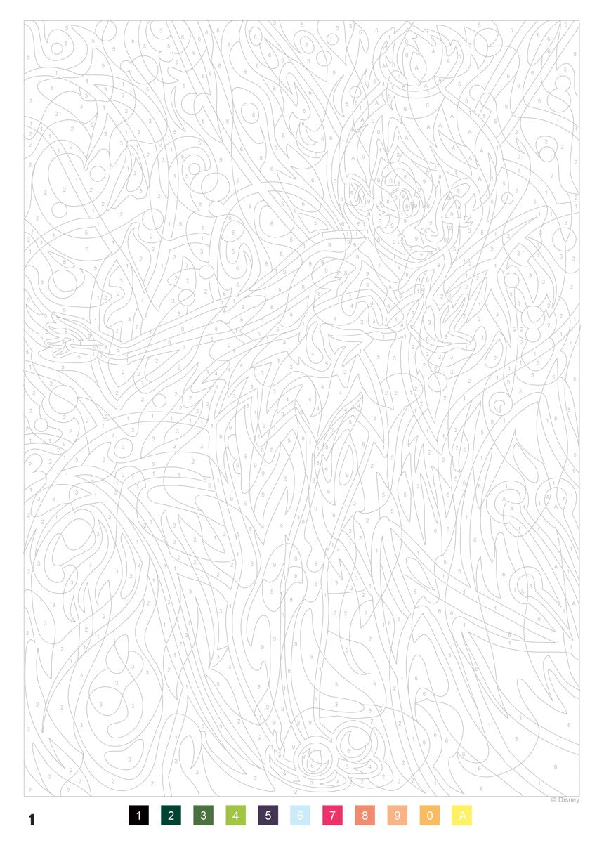 Kleurboek - Kleuren op nummer voor volwassenen - Disney Classics 1