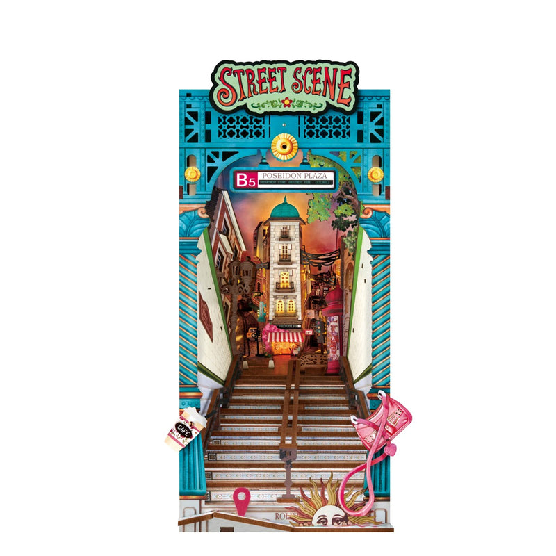 Robotime houten 3D puzzel - book nook - Street Scene