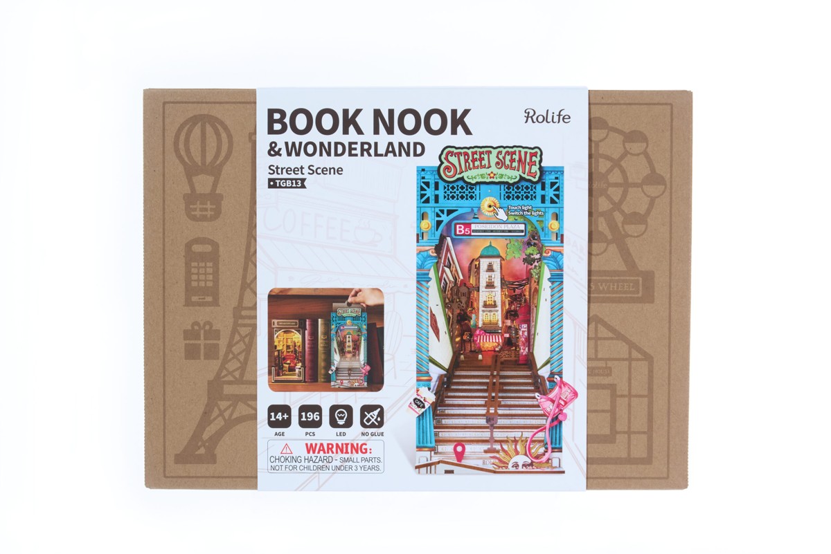 Robotime houten 3D puzzel - book nook - Street Scene
