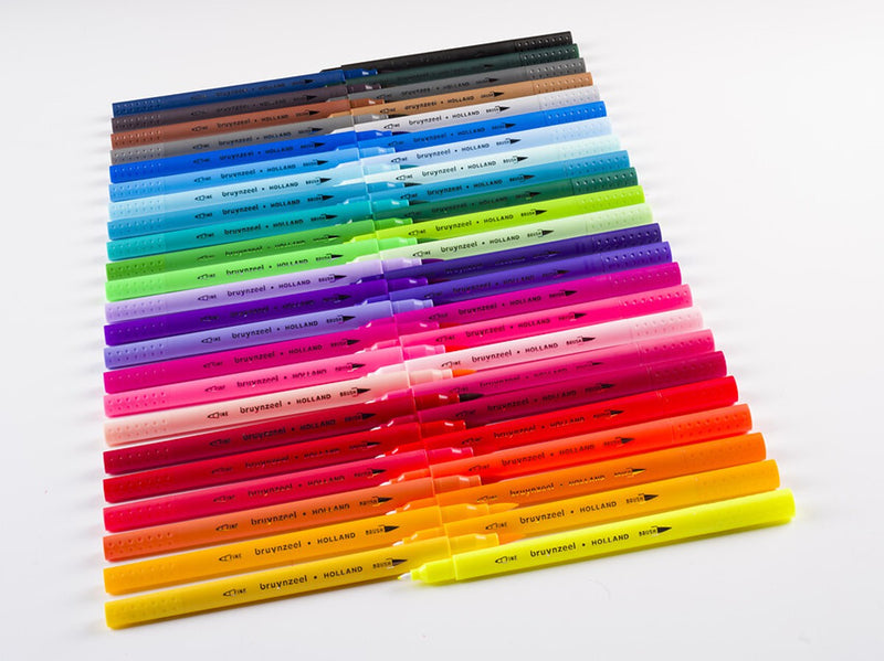 Bruynzeel Creatives - fineliners/brush pens - 48 stuks