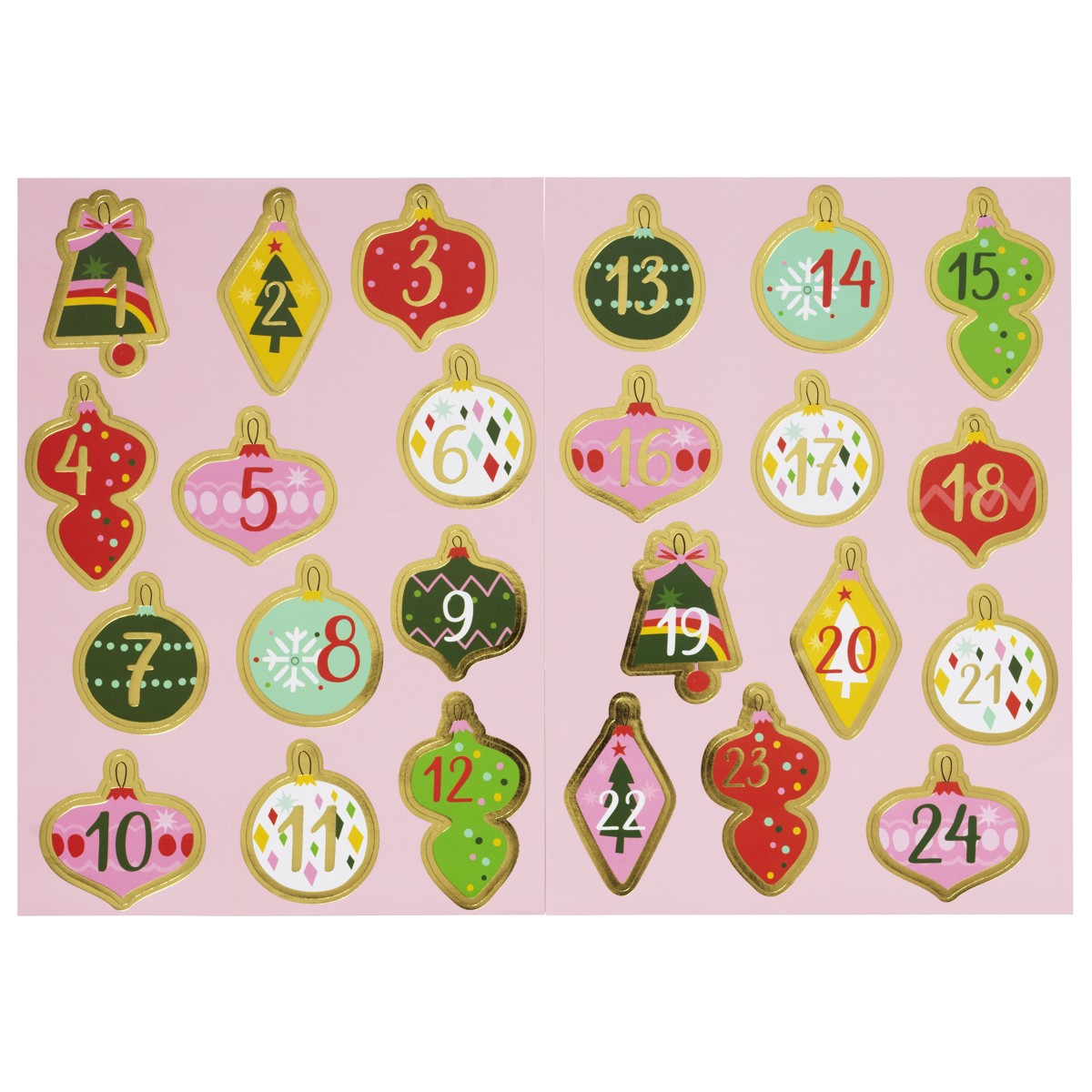 Stickers - cijfers 1-24 - adventkalender