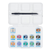 van Gogh aquarelverf pocket box - 12 halve napjes - gedempte tinten