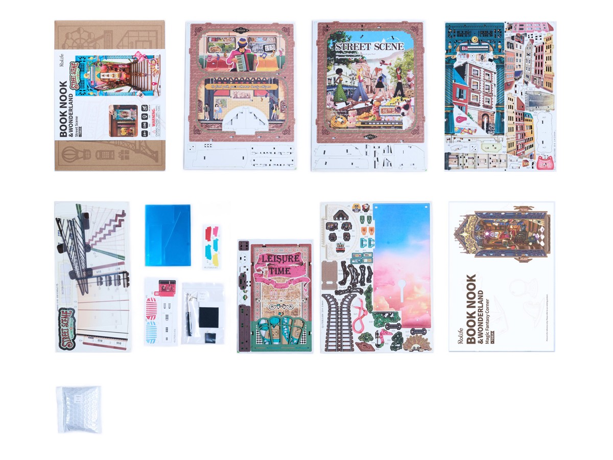 Robotime houten 3D puzzel - book nook - Street Scene