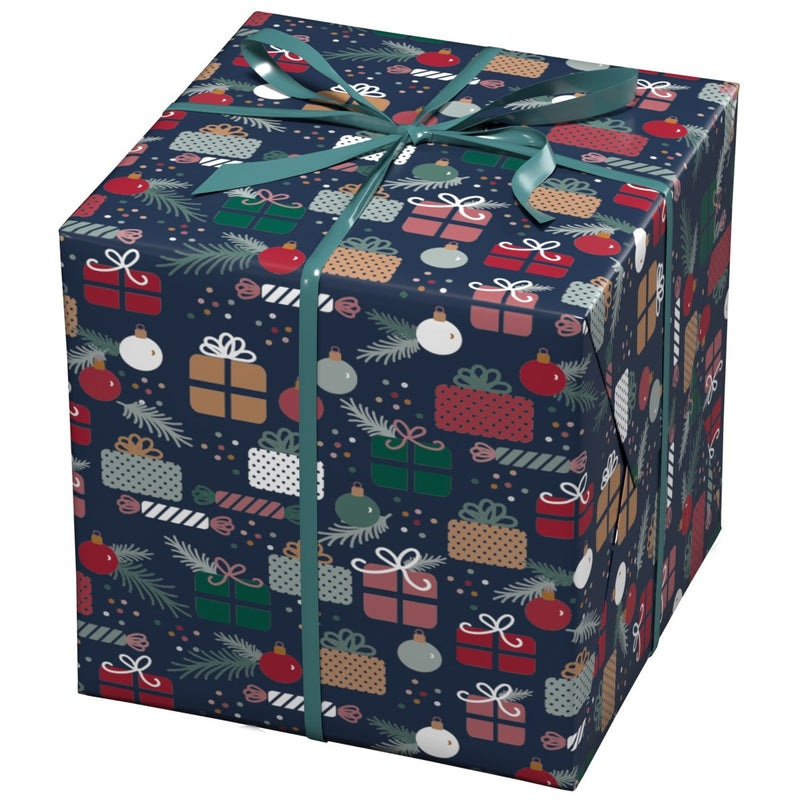 Cadeaupapier - 10 meter - donkerblauw cadeautjes
