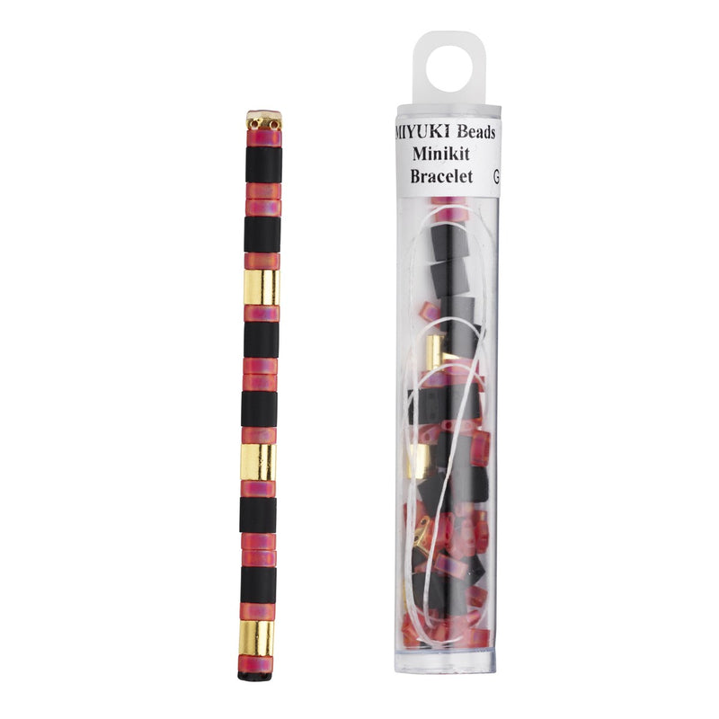 MIYUKI kralen Minikit - rood & zwart