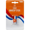 Schmink stick - 3,9 gram - rood, wit & blauw