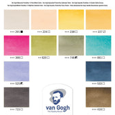 van Gogh aquarelverf pocket box - 12 halve napjes - gedempte tinten