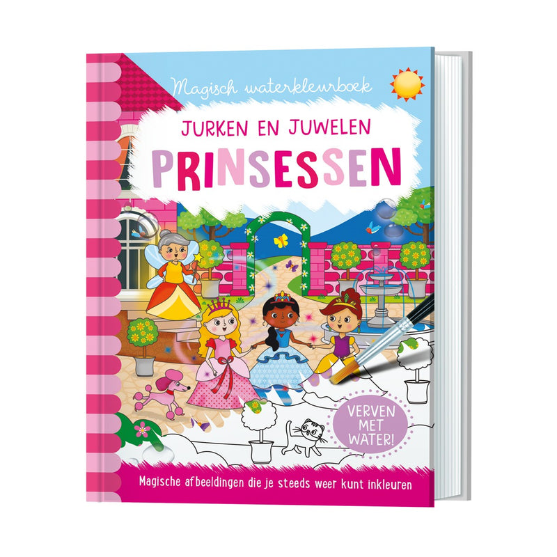 Kleurboek - Magisch waterkleurboek - prinsessen