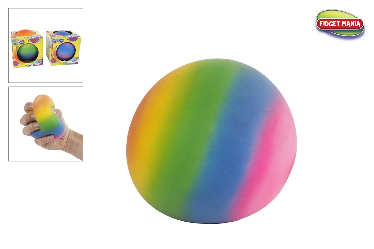 Fidget toy - Rainbow Squeeze Ball - 9 cm