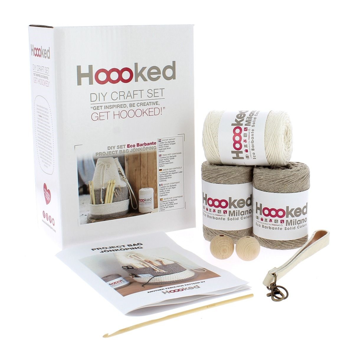 Hoooked DIY kit - Jönköping tas - almond