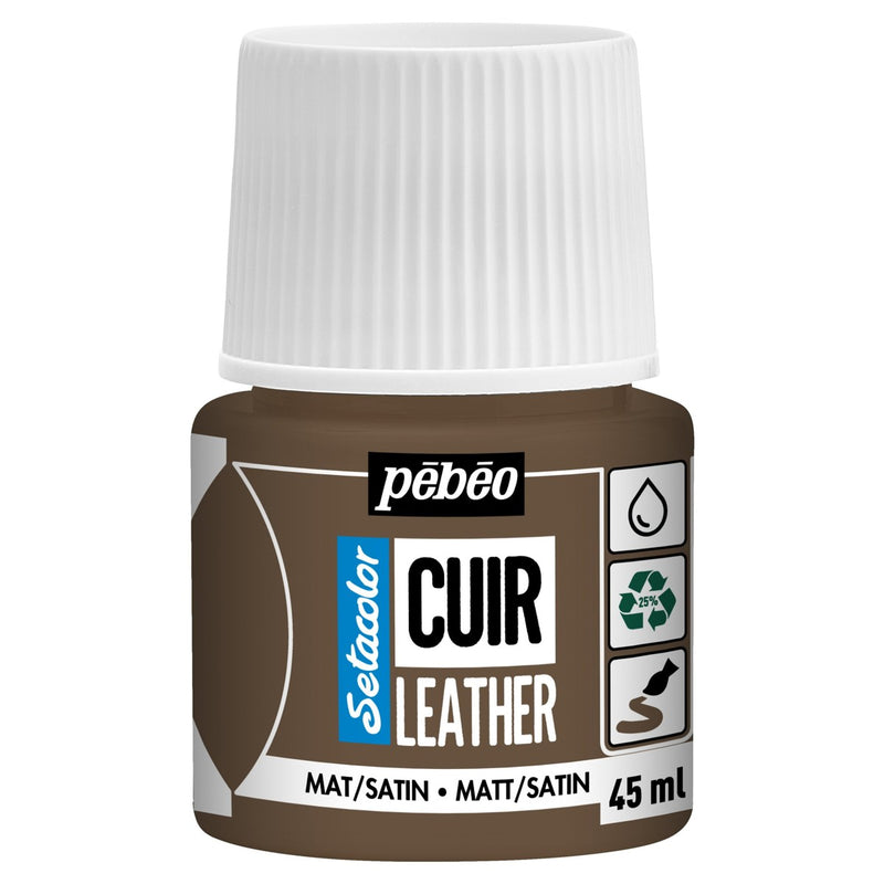 Leerverf - 45 ml - bruin