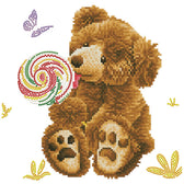 Diamond Dotz - 31x31 cm - Honey Pot Bear Lollypop