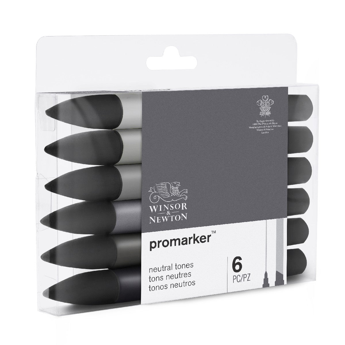 Winsor & Newton Promarker - 6 stuks - neutral tones