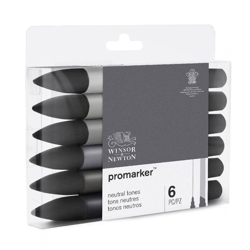 Winsor & Newton Promarker - 6 stuks - neutral tones