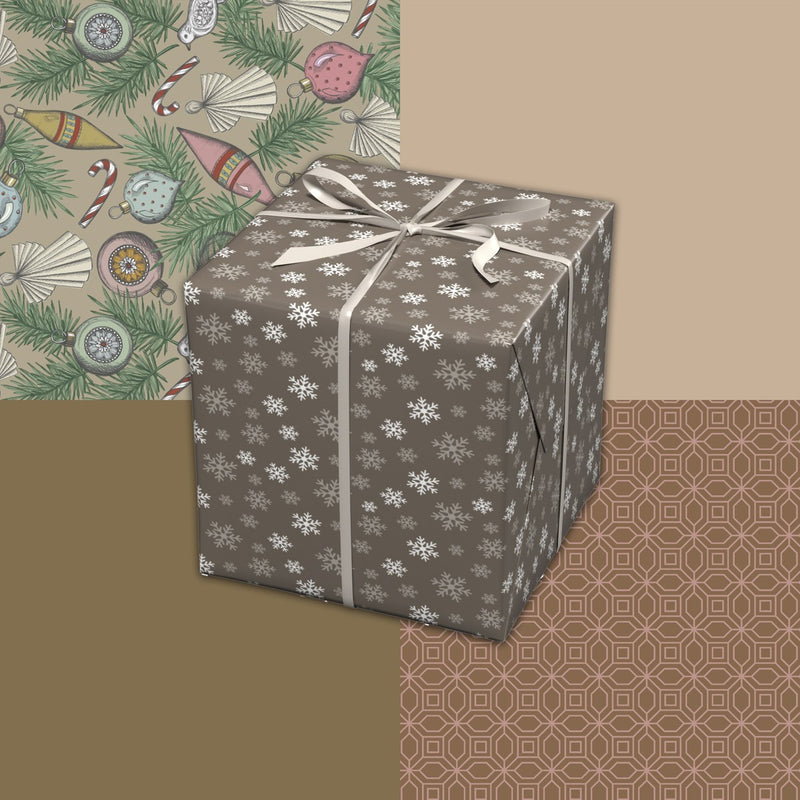 Cadeaupapier set - 5 stuks - vintage Kerst