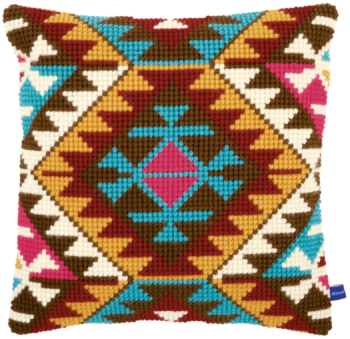 Borduurpakket - kruissteek kussen - Azteken
