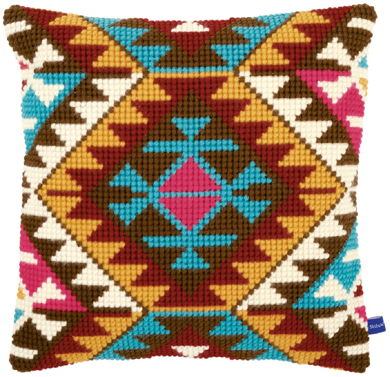 Borduurpakket - kruissteek kussen - Azteken