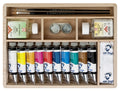 van Gogh olieverf kist basic - 10 kleuren/40 ml + accessoires