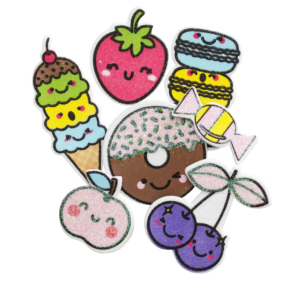 Funky foam stickers - fruit & ijs