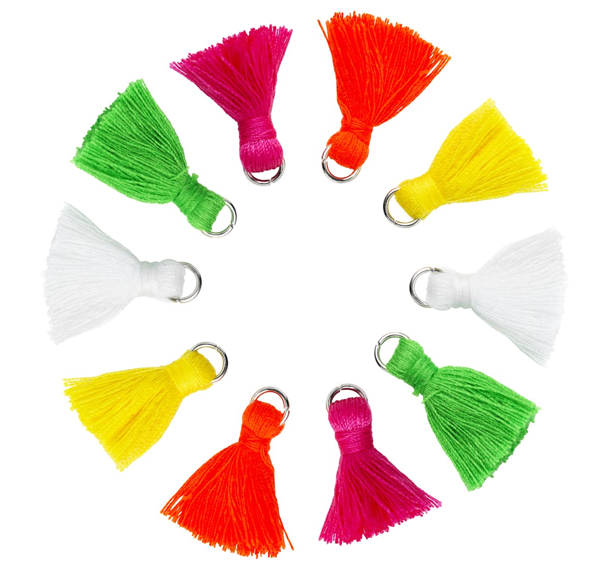 Sieradenkwastjes - 20 mm - neon