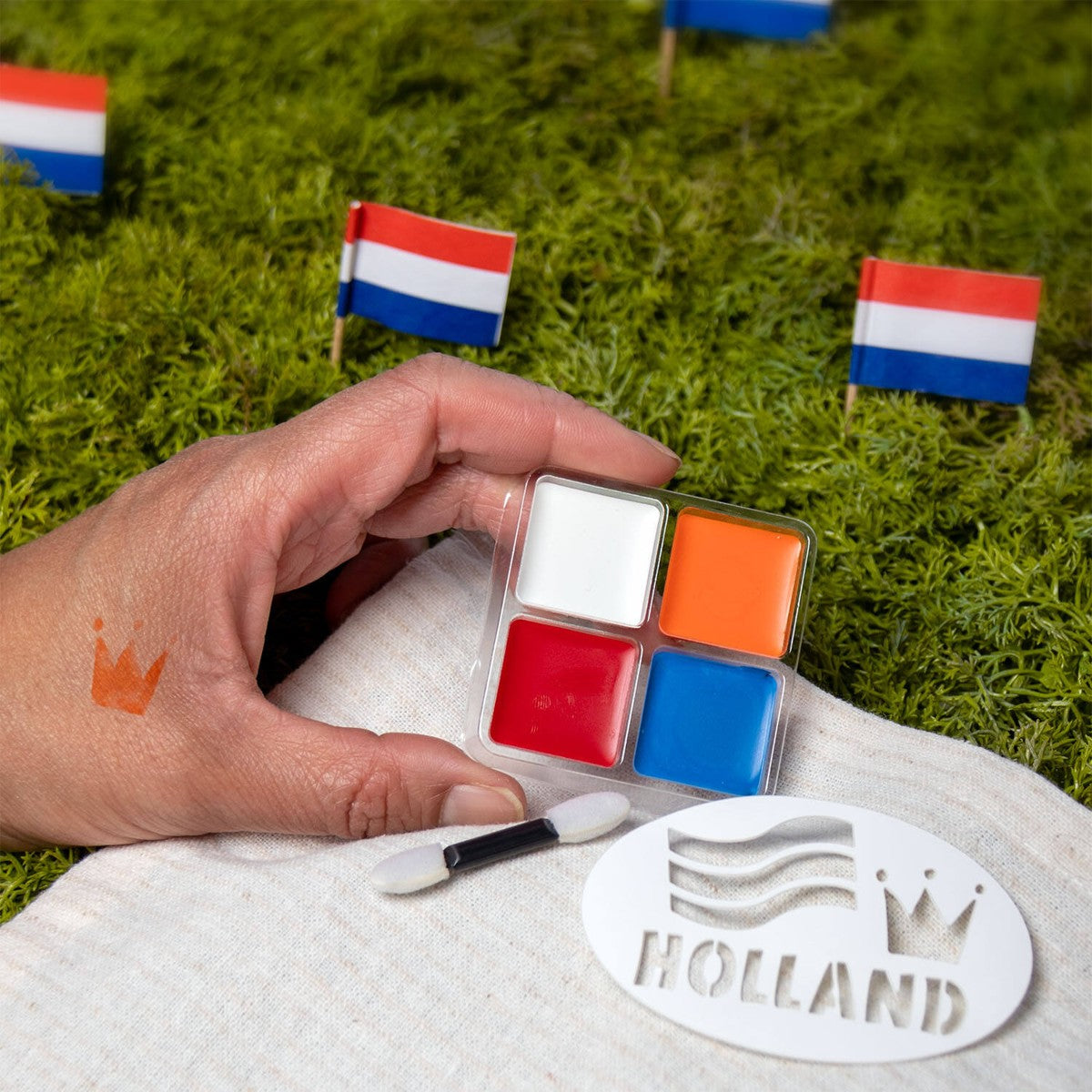 Schminkset Holland - 4-delig - inclusief sjabloon