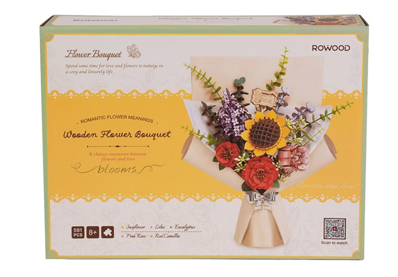 Robotime houten 3D puzzel - Flower Bouquet
