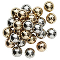 Mega metallic kralen - 30 stuks - goud- en zilverkleurig