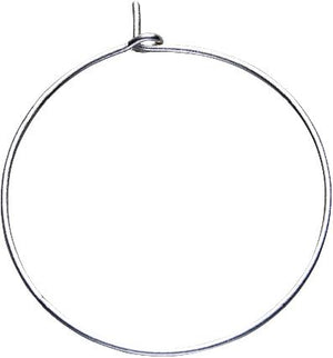 Creool oorbellen - 20 mm - 10 stuks - zilverkleurig