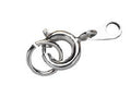Veersluiting met ring - 5 mm - 50 stuks - zilverkleurig