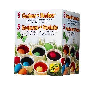 Eierverf met verfbekers 5 stuks